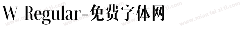 W Regular字体转换
